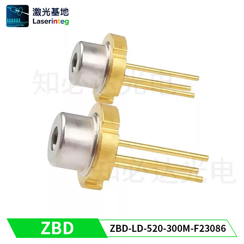知必达 ZBD-LD-520-300M-F23086 520nm 300mW 全新绿光激光二极管