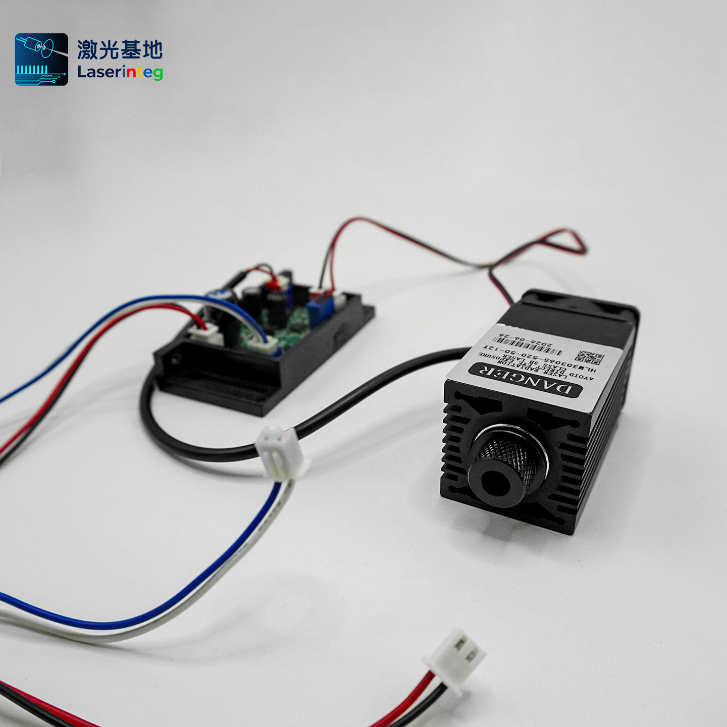 蓝光激光器 450nm 300mw~1W DC12V 大功率激光模组 可调焦点状